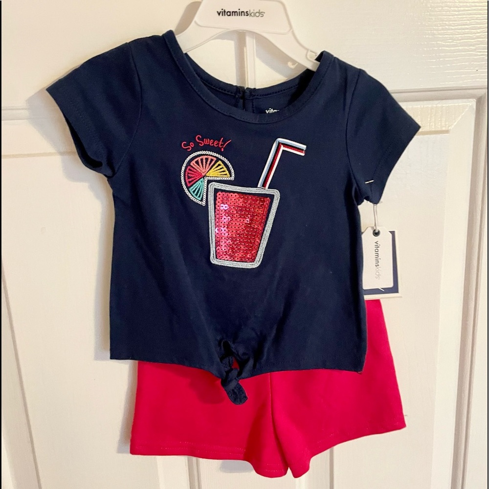 New with tags Vitamins Kids Short Sleeve Summer Set